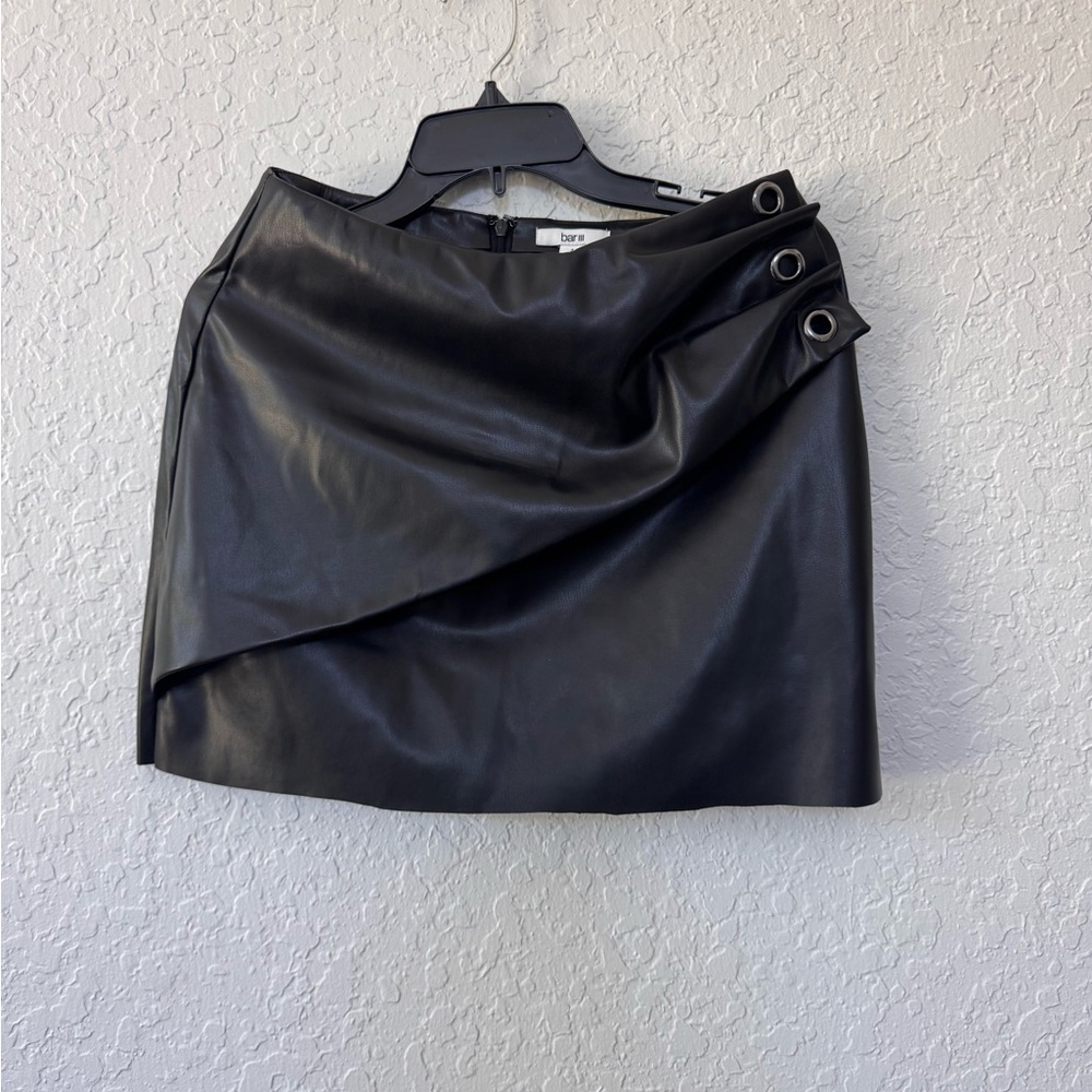Black Faux Leather Skirt